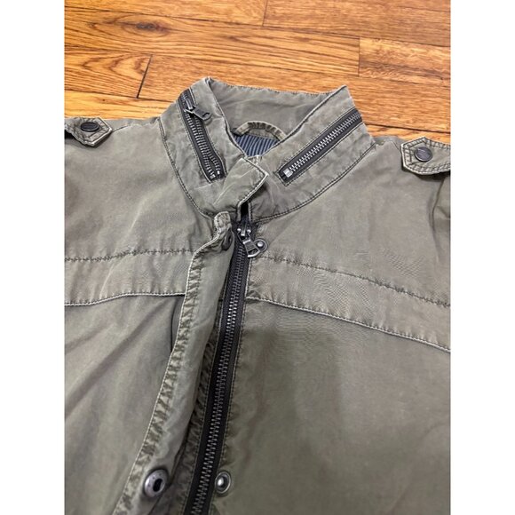 Levi's Womens Jacket Sz Small Green Military Full Zip Field Utility Lightweight - Picture 4 of 9
